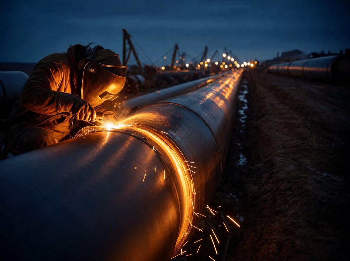 Pipeline laying and welding